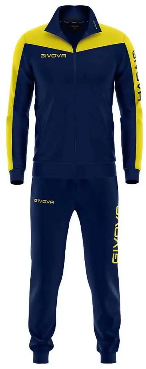 Givova Roma Sportset - Joggingpak XL - Blauw/Geel - afbeelding 6 van 6