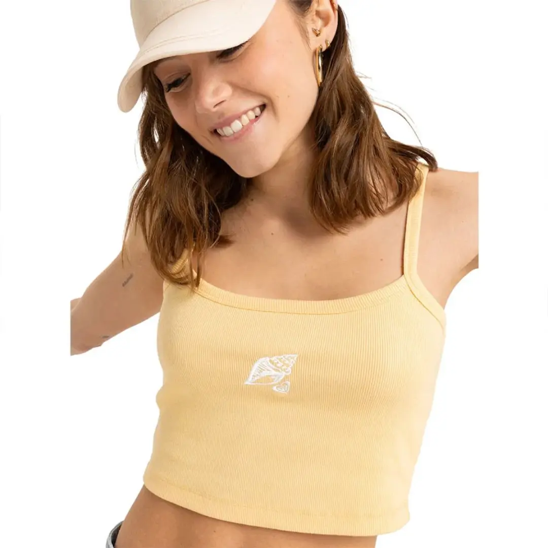 Roxy Summer Soul Cami Mouwloos T-shirt Geel S Vrouw