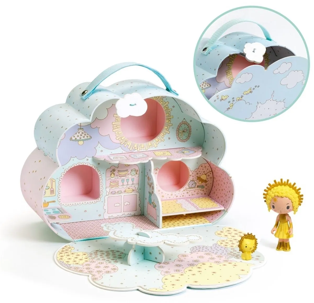 Djeco Tinyly Poppenhuis Sunny - 2 Poppen - Multi - afbeelding 6 van 6