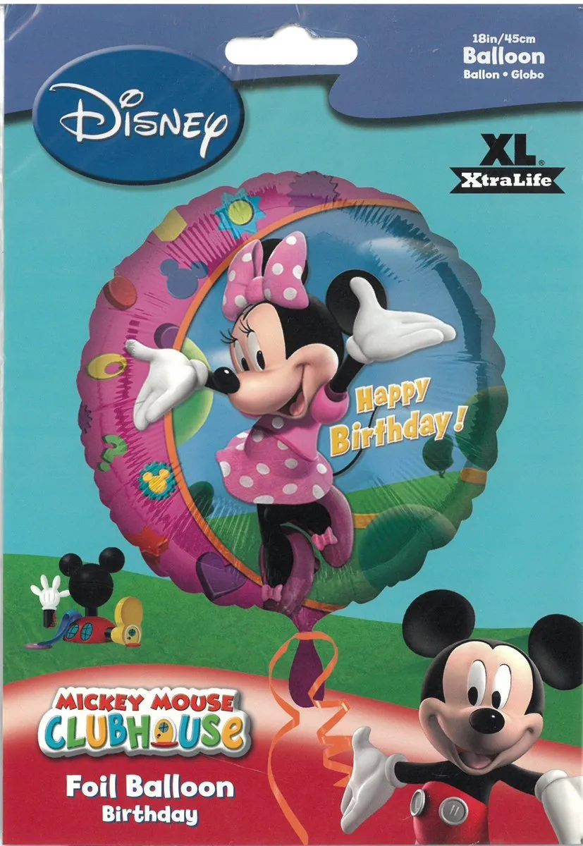 Disney Minnie Ballon Happy Birthday - Multicolor