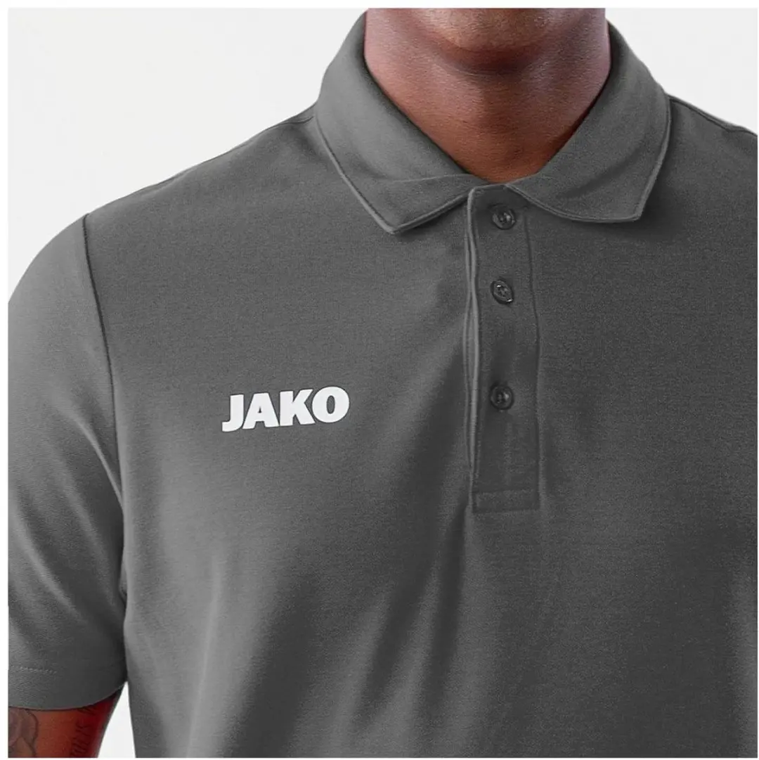 JAKO Base Polo Heren - Antraciet S