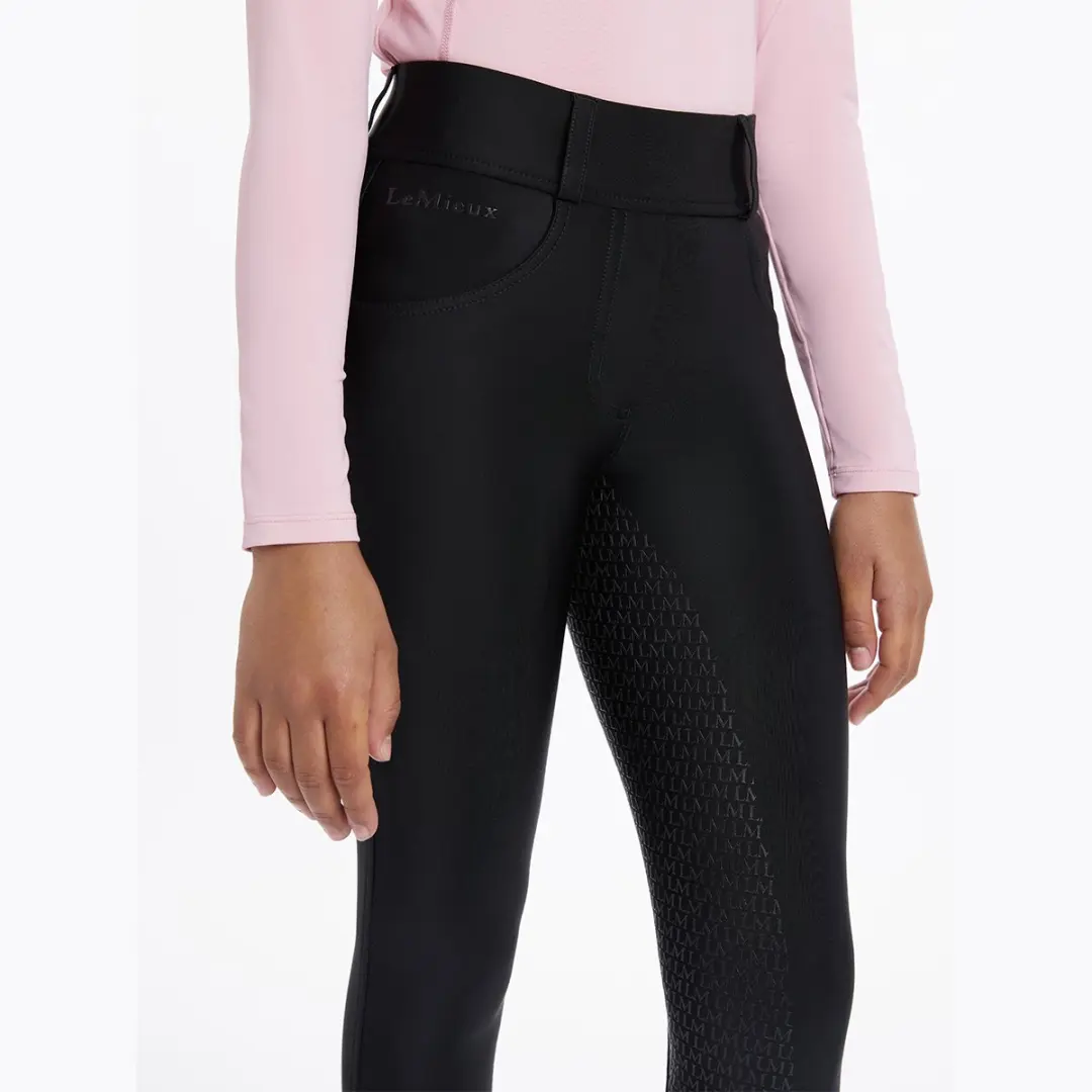Lemieux Young Rider Remi Breggings Fullgrip 134 - Zwart - afbeelding 2 van 6