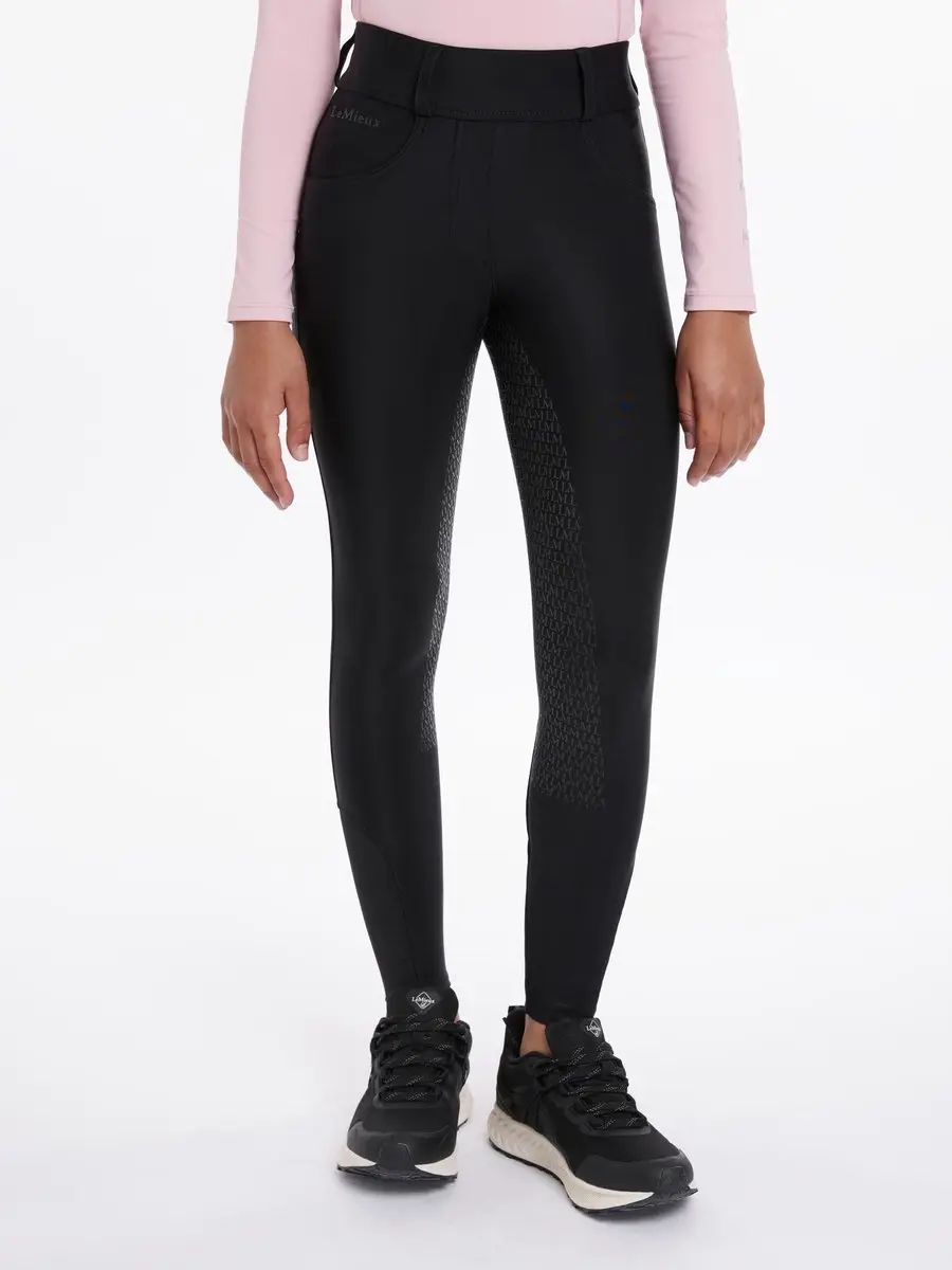 Lemieux Young Rider Remi Breggings Fullgrip 134 - Zwart - afbeelding 6 van 6