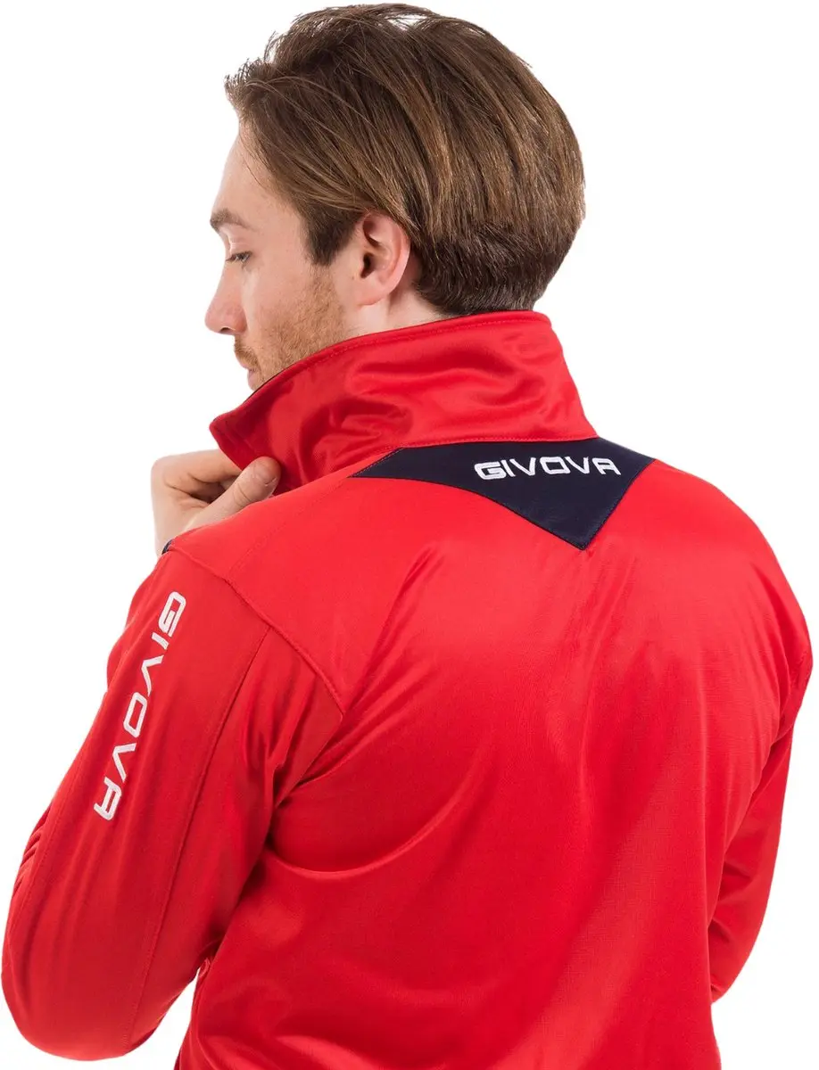 Givova Tuta Visa Triacetato Trainingspak - XXL - Rood-Donkerblauw - afbeelding 4 van 4