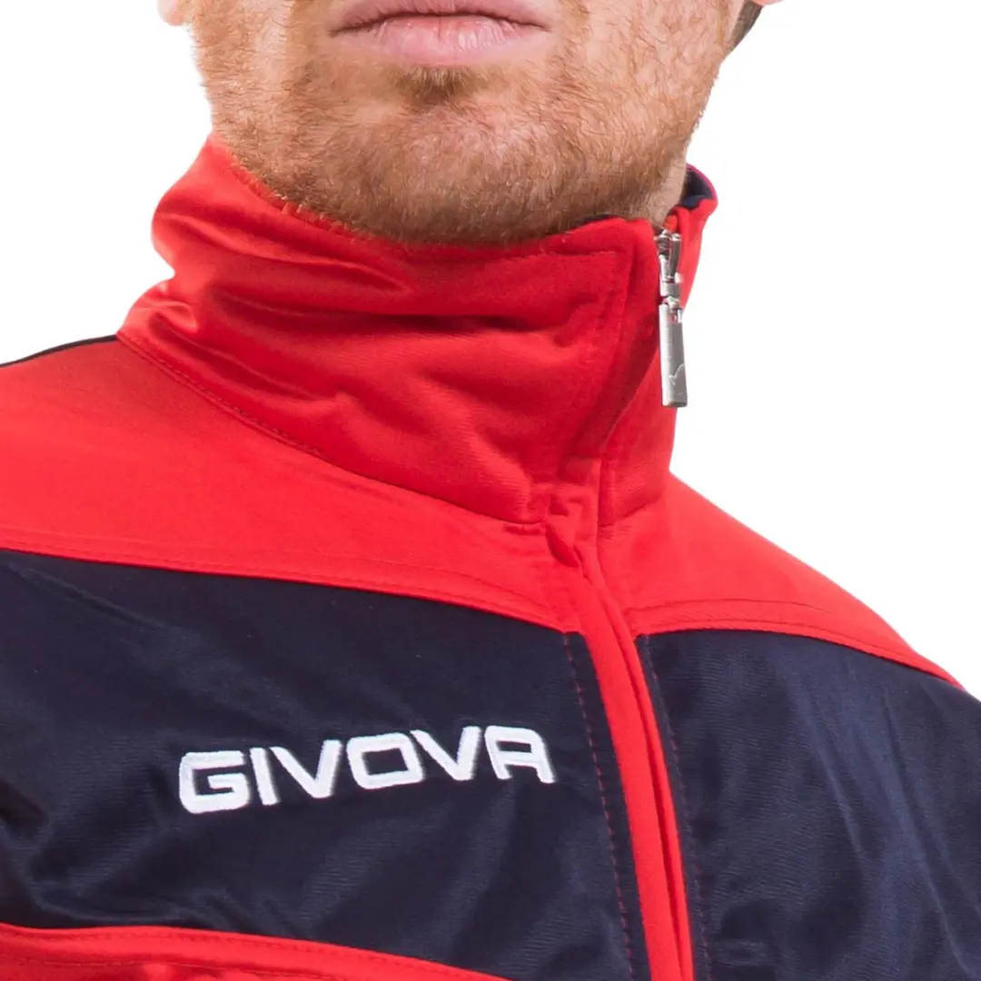 Givova Tuta Visa Triacetato Trainingspak - XXL - Rood-Donkerblauw - afbeelding 2 van 4
