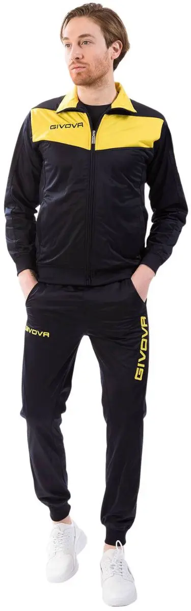 Givova Trainingspak Tuta Visa Triacetato Donkerblauw-Geel