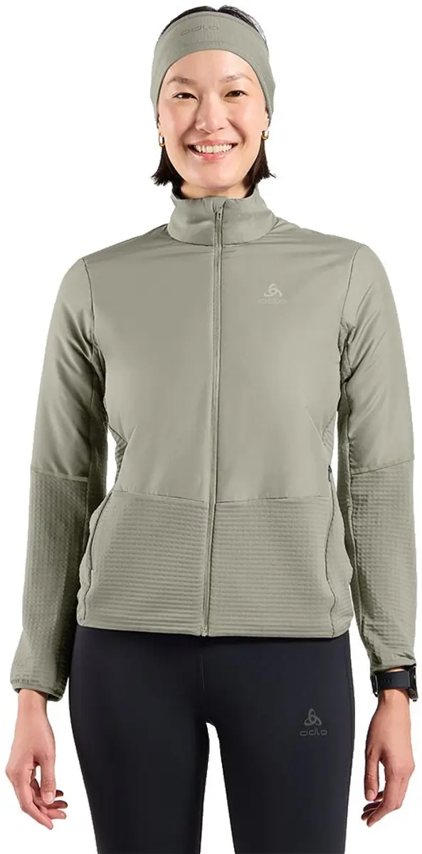 Odlo Essential Insulator Hybrid Jas Groen M Vrouw