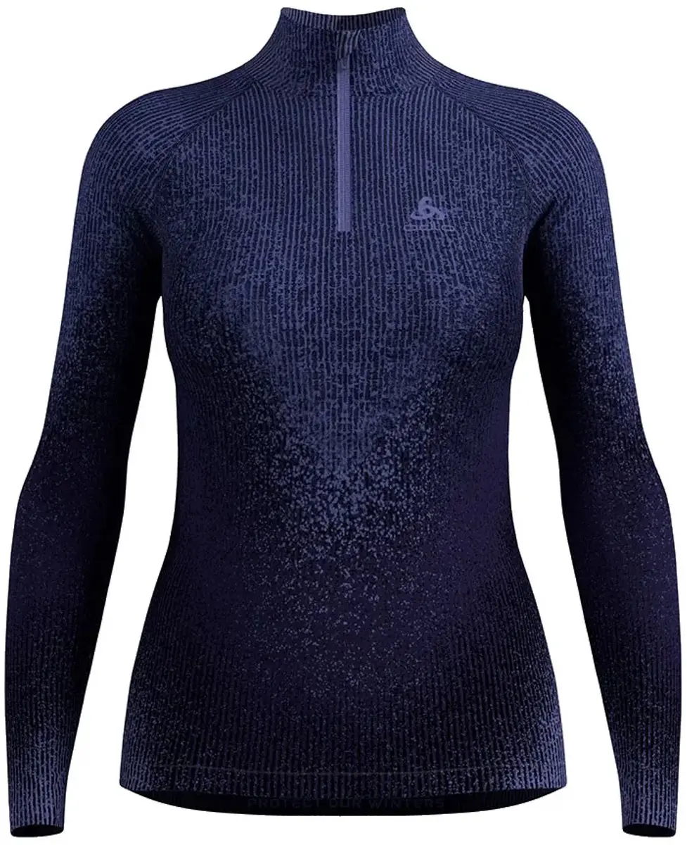 ODLO Performance Warm Blackcomb Lange Mouwen Basislaag XS - Skipper Blue - afbeelding 3 van 4