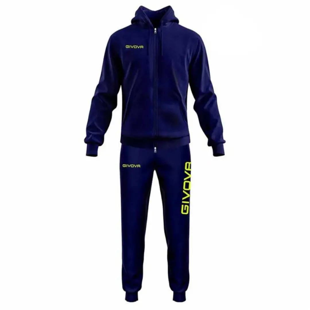Givova King Trainingspak - 10-12 jaar - Blauw/Fluor Geel - afbeelding 3 van 3