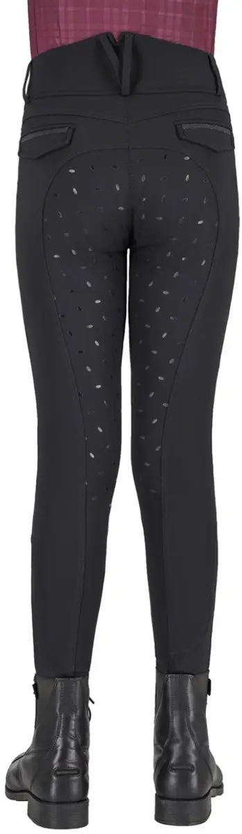 Qhp Paardrijlegging Qhp Zahra Knie Grip Kids Zwart