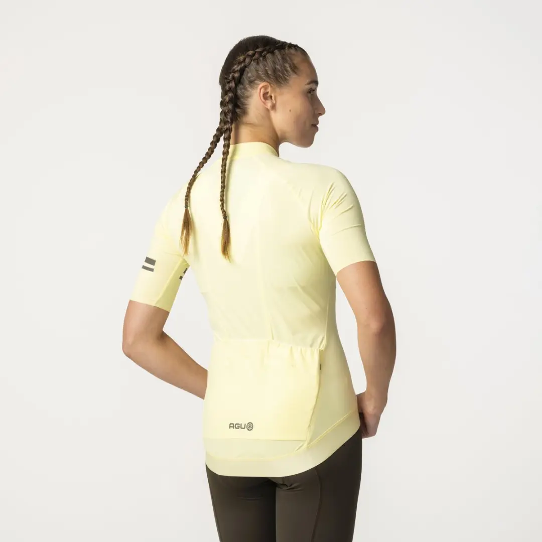 AGU Solid Wielrenshirt Dames Beige M