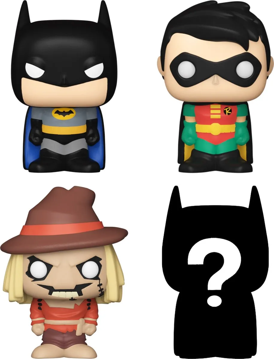 Funko Bitty Pop DC Comics 4-Pack Serie 1 - Batman/Robin/Scarecrow/Mystery