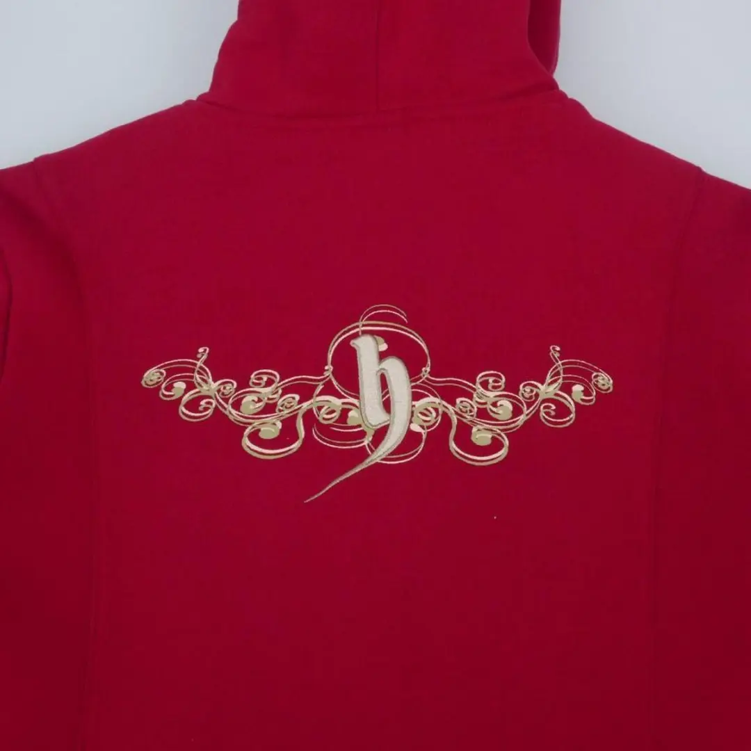 rood gehouden hooded sweatshirt met patroon maat s dame voor vrouw biker nieuw