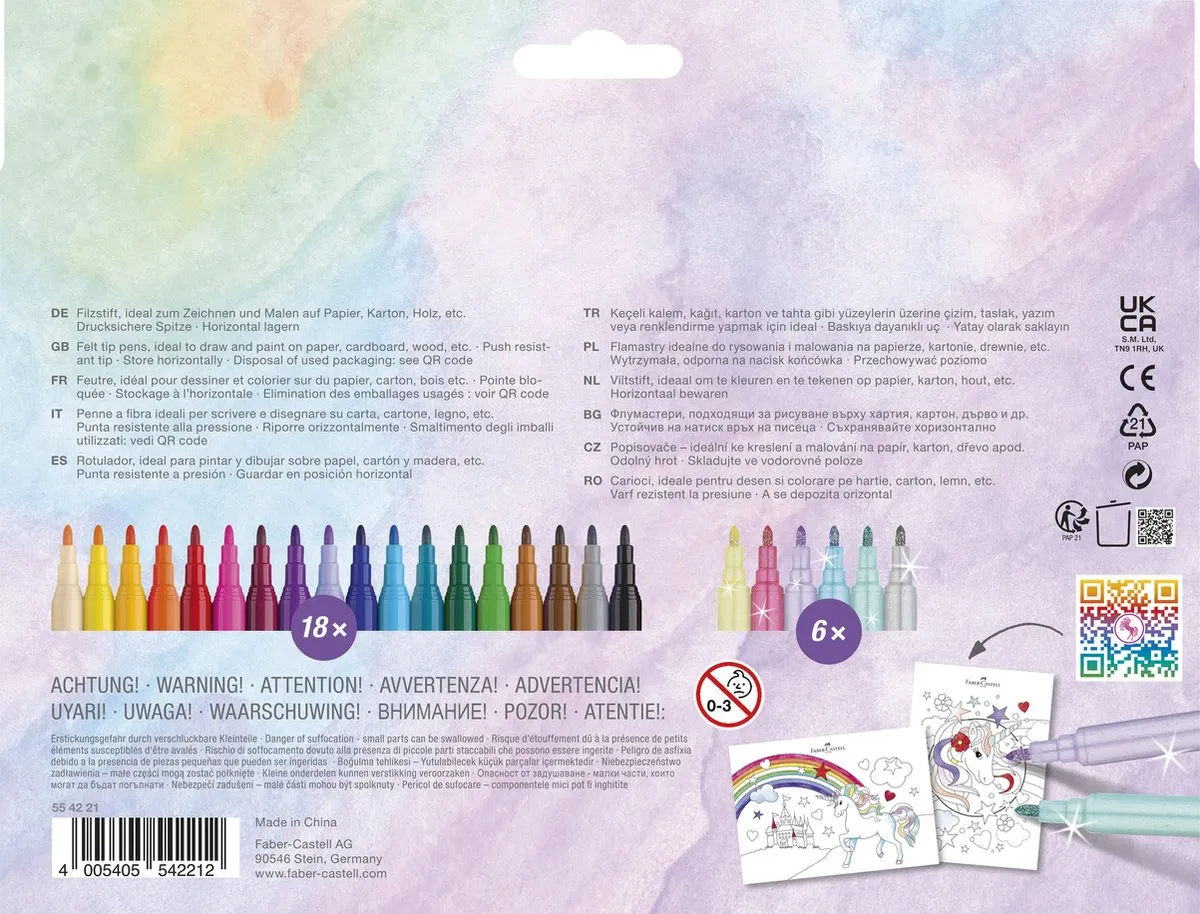 Faber-Castell Viltstiften FC-554221 - 24 Stuks