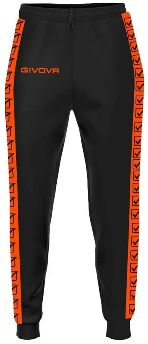 Givova Tricot Band Pants Trainingsbroek L - Fluor Orange/Black - afbeelding 4 van 4
