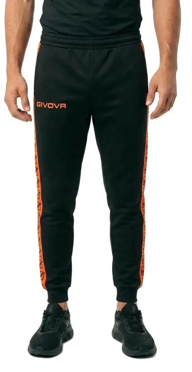 Givova Tricot Band Pants Trainingsbroek L - Fluor Orange/Black - afbeelding 2 van 4