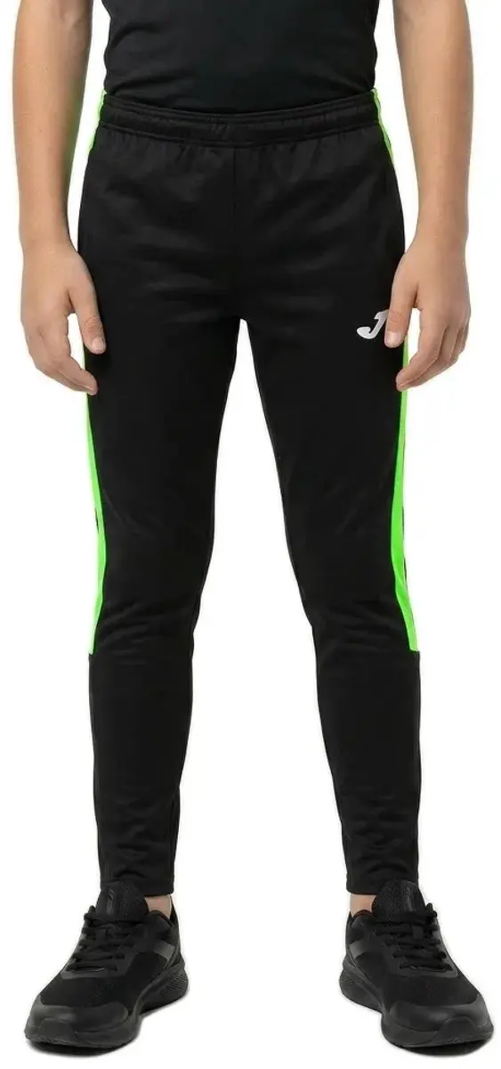 Joma Eco Championship Broek 12-14j - Zwart/Fluor Groen