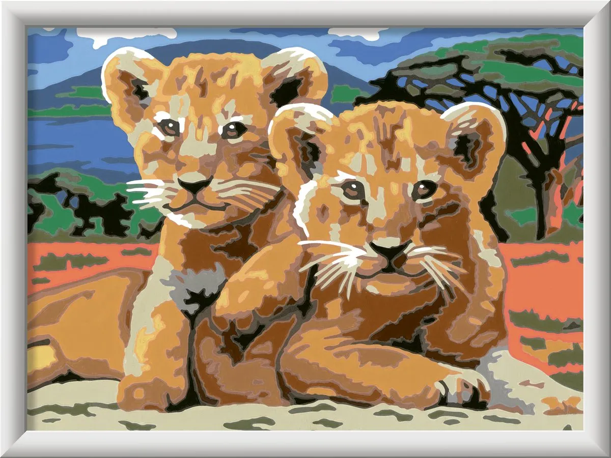 Ravensburger CreArt Little Lion Cube Schilderen op nummer - 15 Kleuren