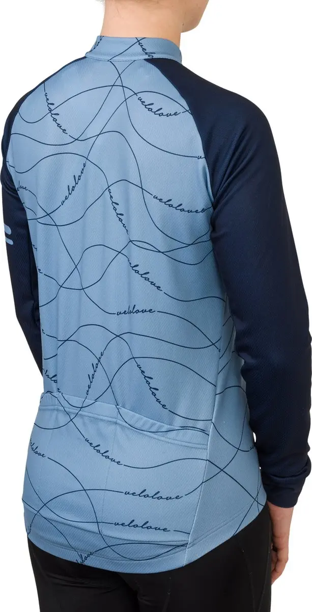 AGU Velo Wave Fietsshirt Lange Mouwen Dames - Blauw - XS