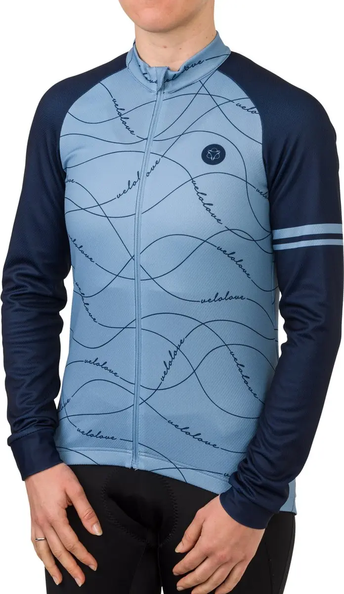 AGU Velo Wave Fietsshirt Lange Mouwen Dames - Blauw - XS