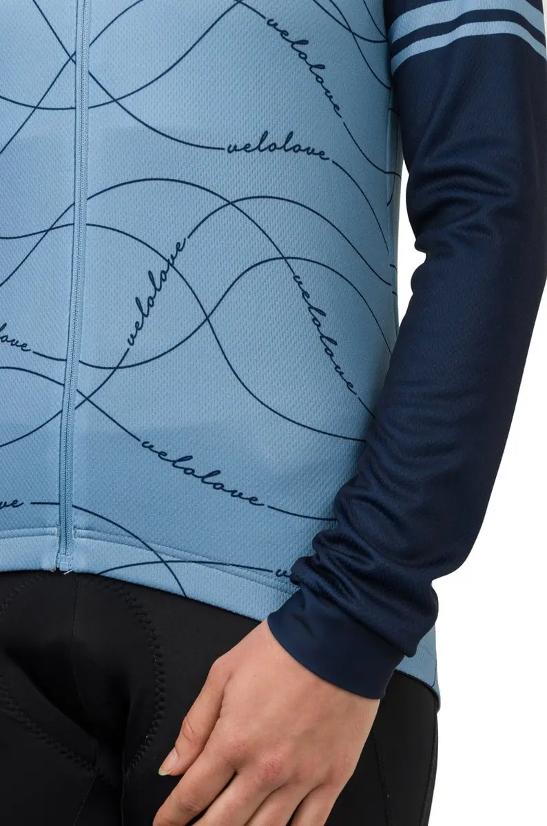 AGU Velo Wave Fietsshirt Lange Mouwen Dames - Blauw - XS - afbeelding 6 van 6