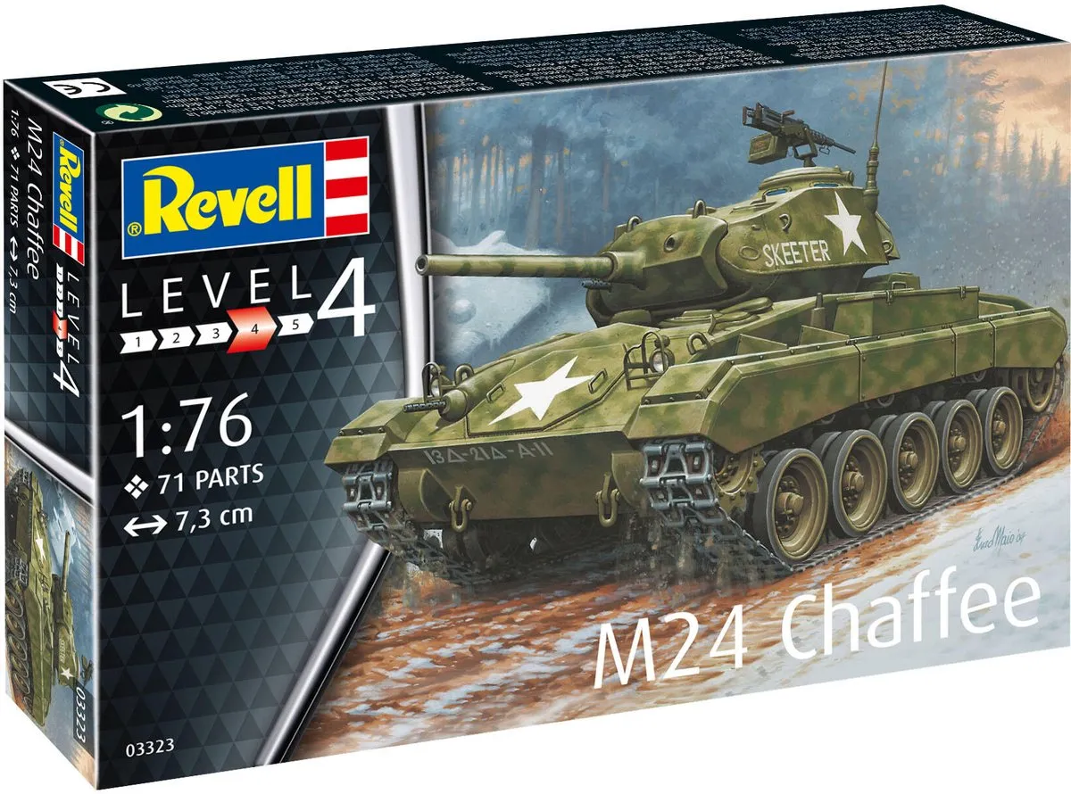 Revell 03323 M24 Chaffee Tank Modelbouwpakket