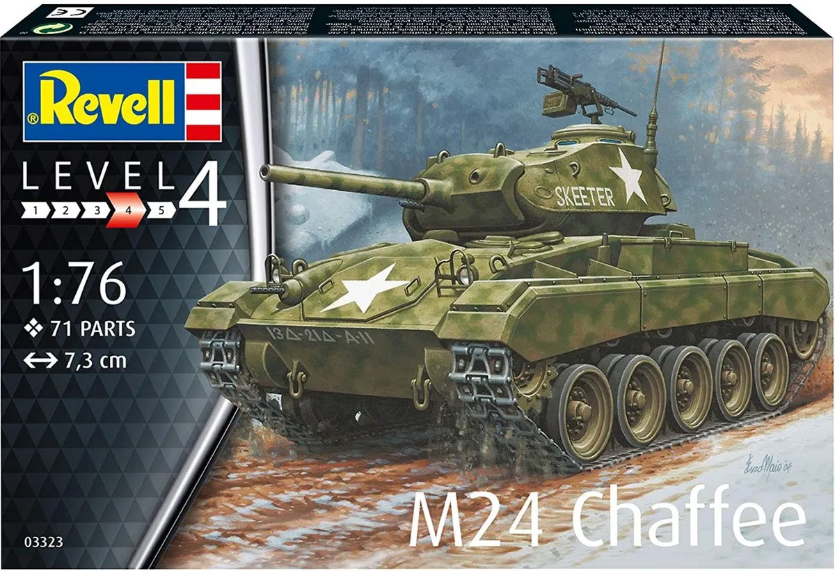 Revell 03323 M24 Chaffee Tank Modelbouwpakket - 1:76 - Multi