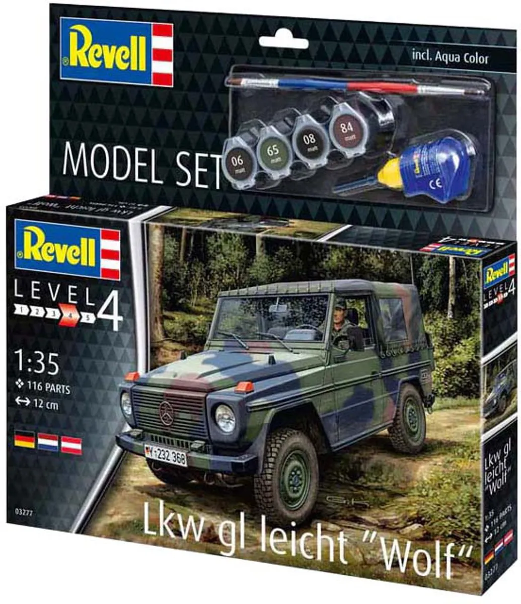 Revell 63277 Mercedes-Benz LKW gl leicht Wolf Modelbouwpakket - 1:35 - Multi