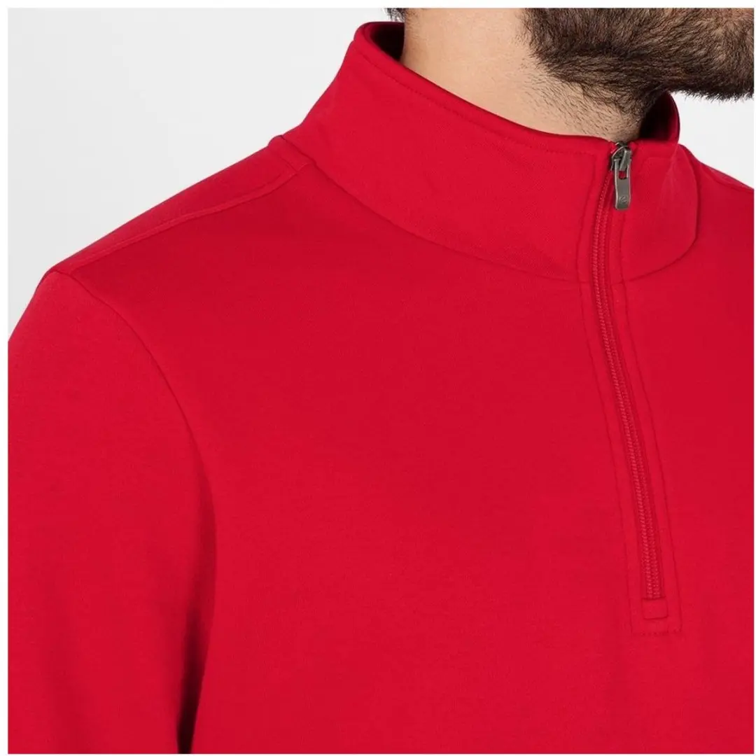 Jako Organic Ziptop Heren - Rood - Maat L