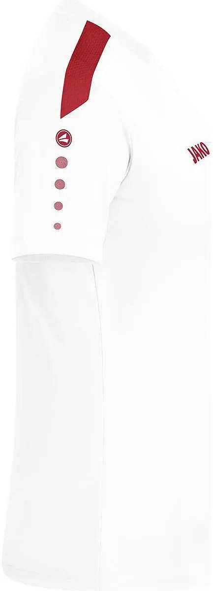 JAKO Power Shirt Dames Korte Mouw - Maat 42 - Rood/Wit