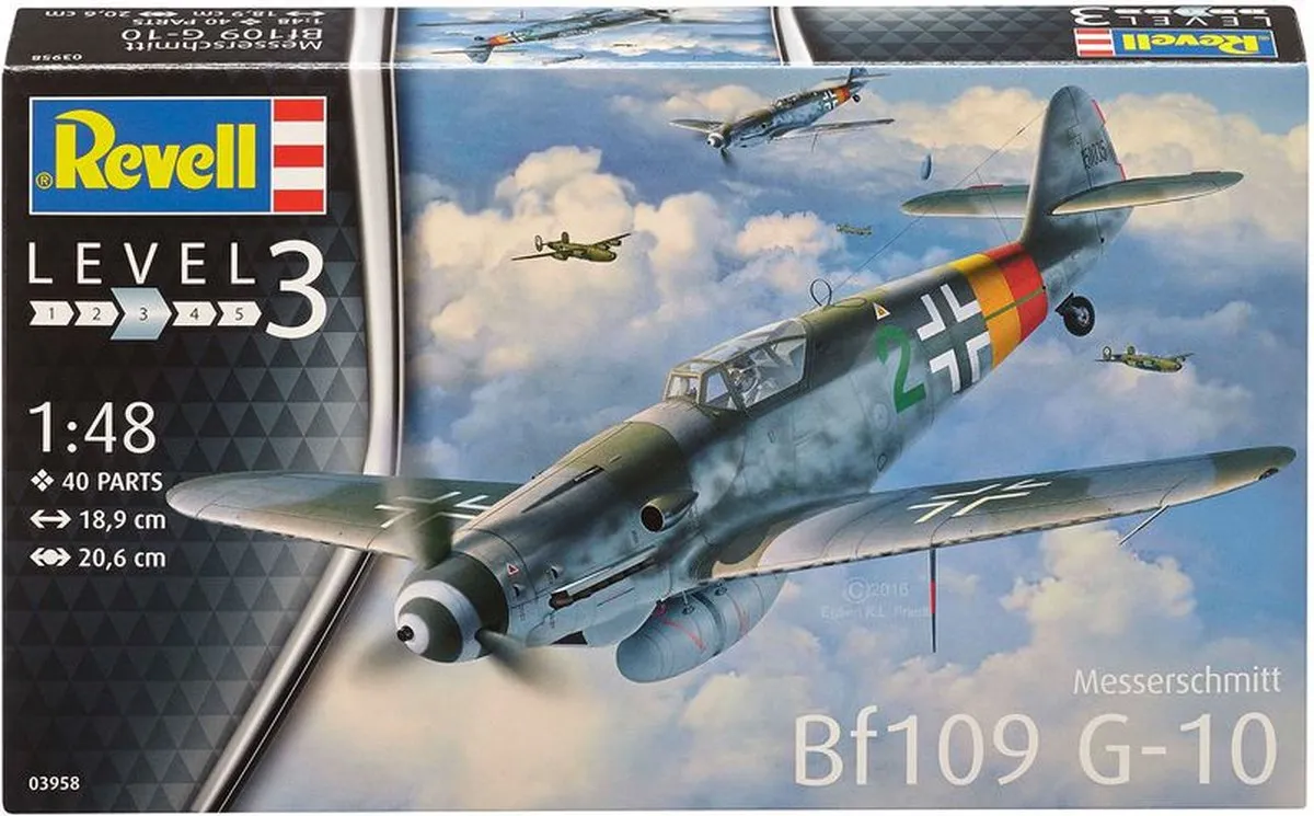 Revell 03958 Messerschmitt Bf109 G-10 Modelbouwpakket 1:48 - Multi