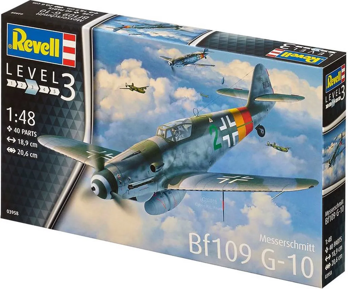 Revell 03958 Messerschmitt Bf109 G-10 Modelbouwpakket 1:48 - Multi