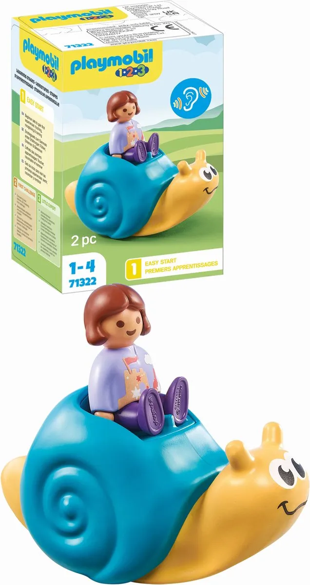 Playmobil 1.2.3 Schommelende Slak 71322 - Multicolor - afbeelding 6 van 6