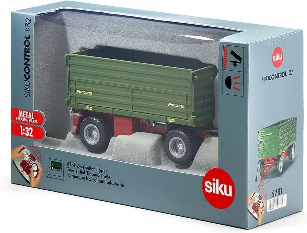 SIKU 6781 Tweezijdige Kip-Aanhangwagen - Groen
