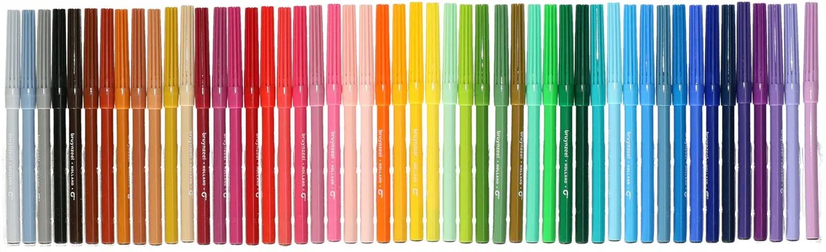 BRUYNZEEL Viltstiften - 50 Stuks - Multi