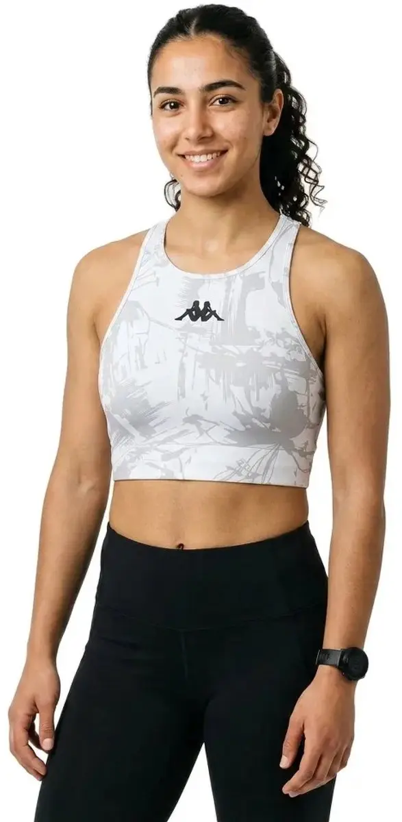 Kappa Irrana Pro Mouwloos T-shirt L - Wit/Grijs