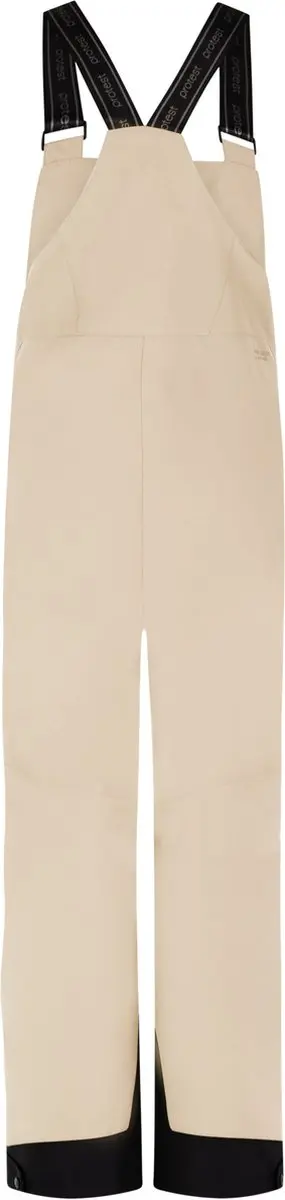 Protest PRTNavaz Skibroek Jongens Salopette - Waterdicht 10K - XS - Bamboo Beige