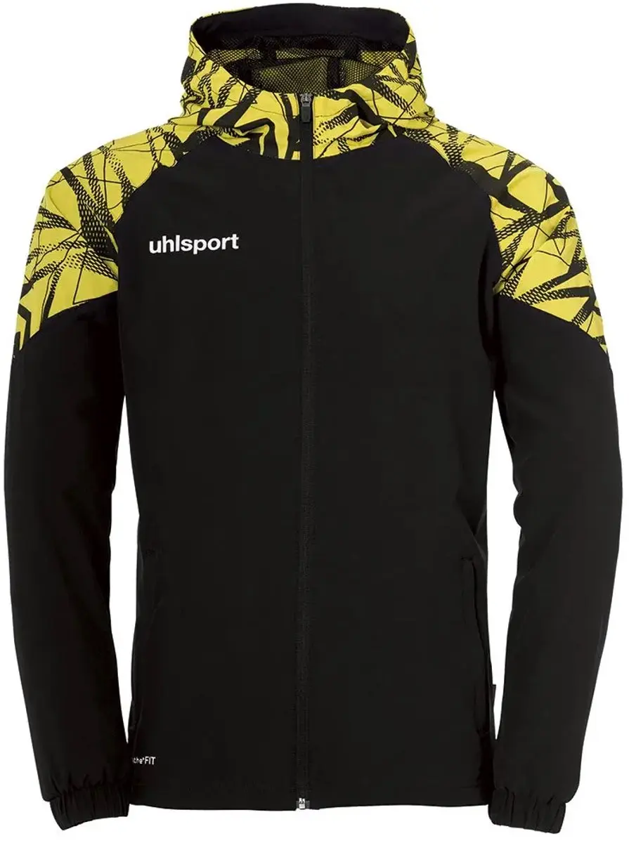 Uhlsport Goal 25 Sweater met Kap Kinderen 140 - Zwart/Limoen - afbeelding 6 van 6