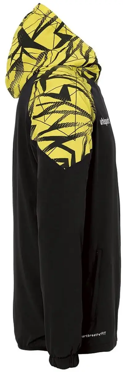 Uhlsport Goal 25 Sweater met Kap Kinderen 140 - Zwart/Limoen
