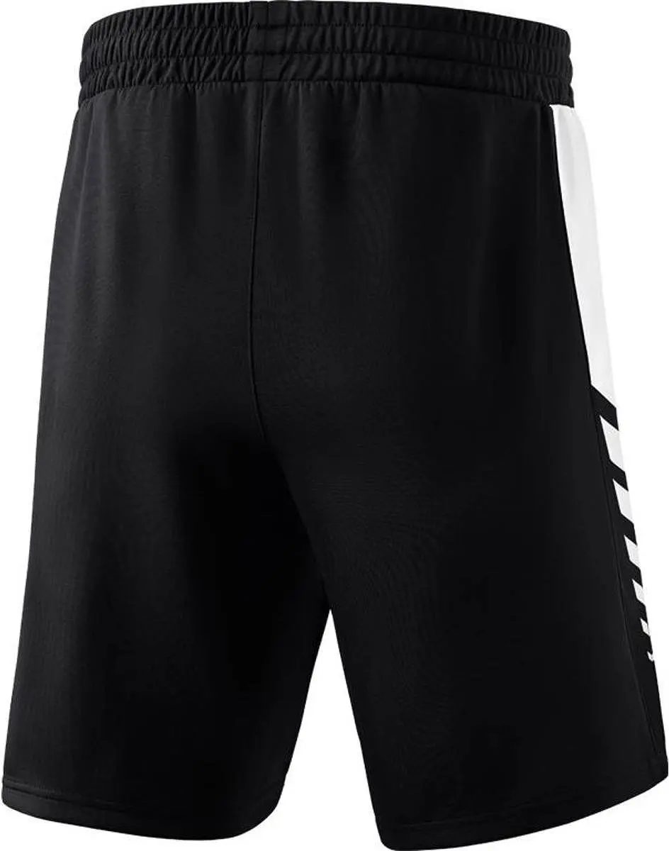Erima Six Wings Worker Short Heren - M - Wit/Zwart