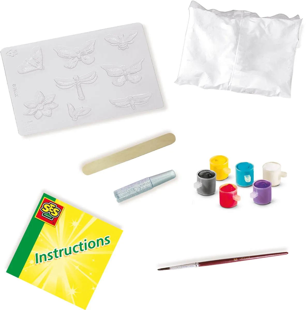 SES Creative Hobby Pink Knutselset Vlinders & Glitters - 9 Stuks