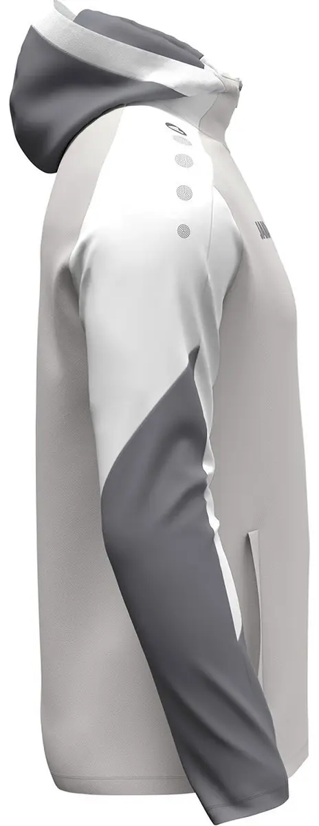 Jako Dynamic Jas Met Kap Kinderen 152 - Grijs/Wit
