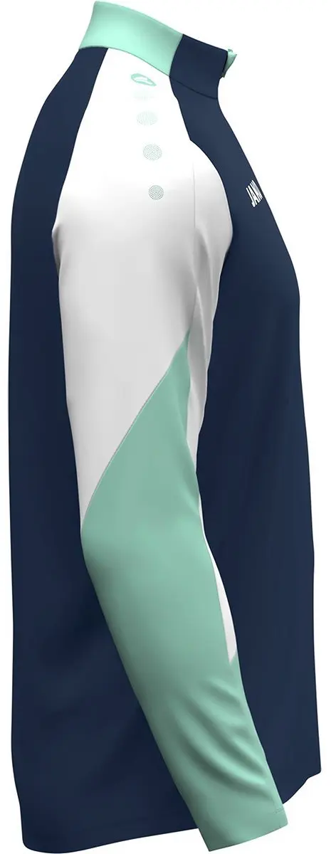Jako Dynamic Ziptop Kinderen 128 - Marine/Wit/Munt