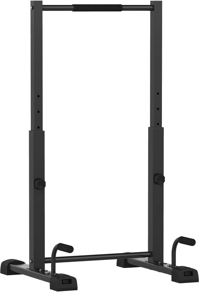 SPORTNOW-Dip Barren-Stahl-65L x 63B x 93-117H cm-Schwarz