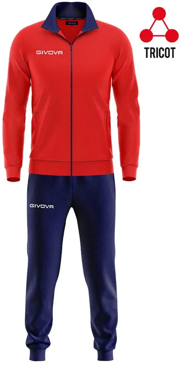 Givova Torino Trainingspak 3XL - Rood/Blauw