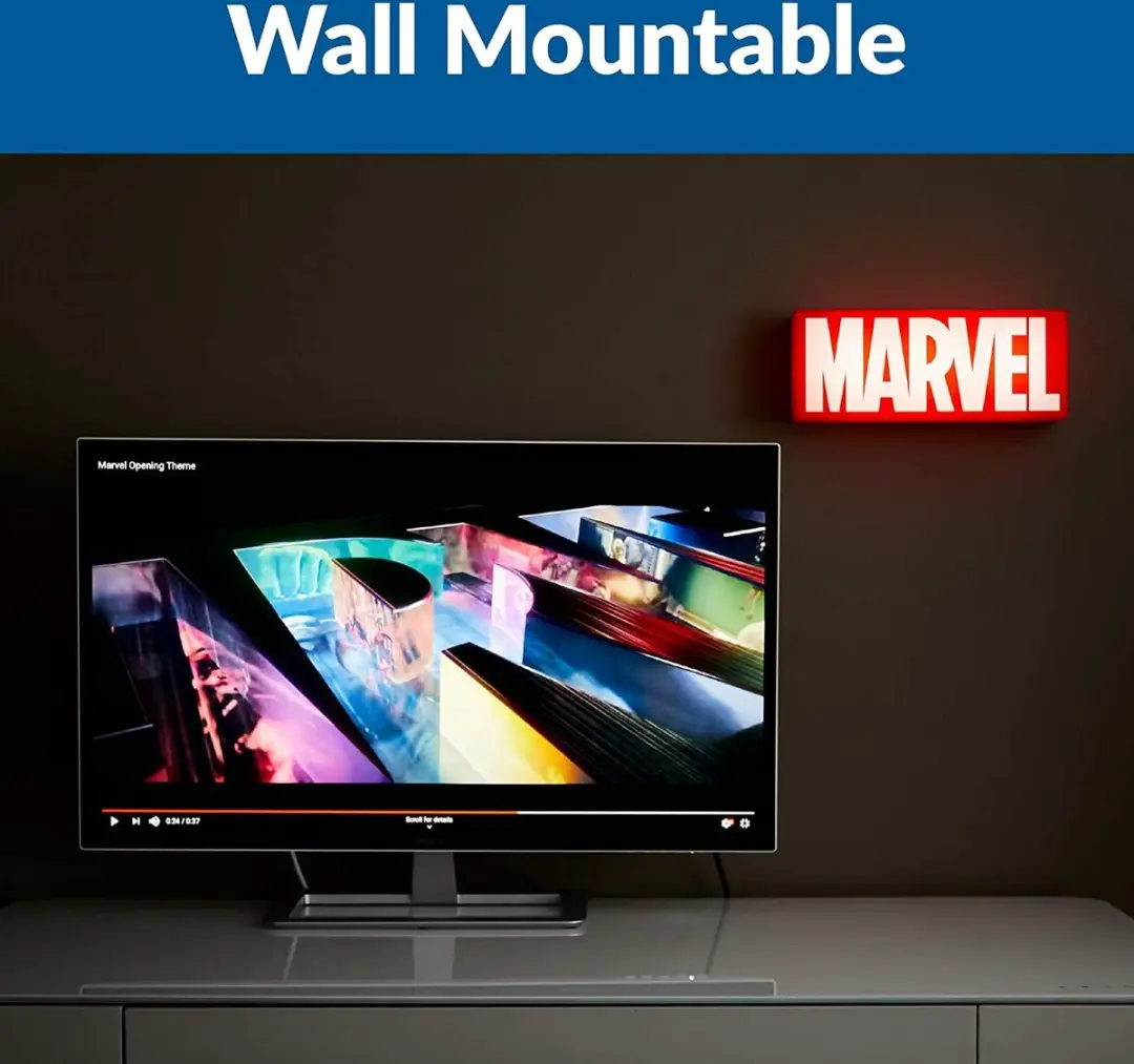 Paladone Marvel Logo Light V2 - Rood