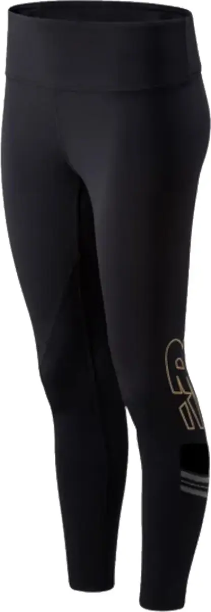 New Balance Achiever 7/8 Tight WP13155BK, Vrouwen, Zwart, Leggings, maat: XS