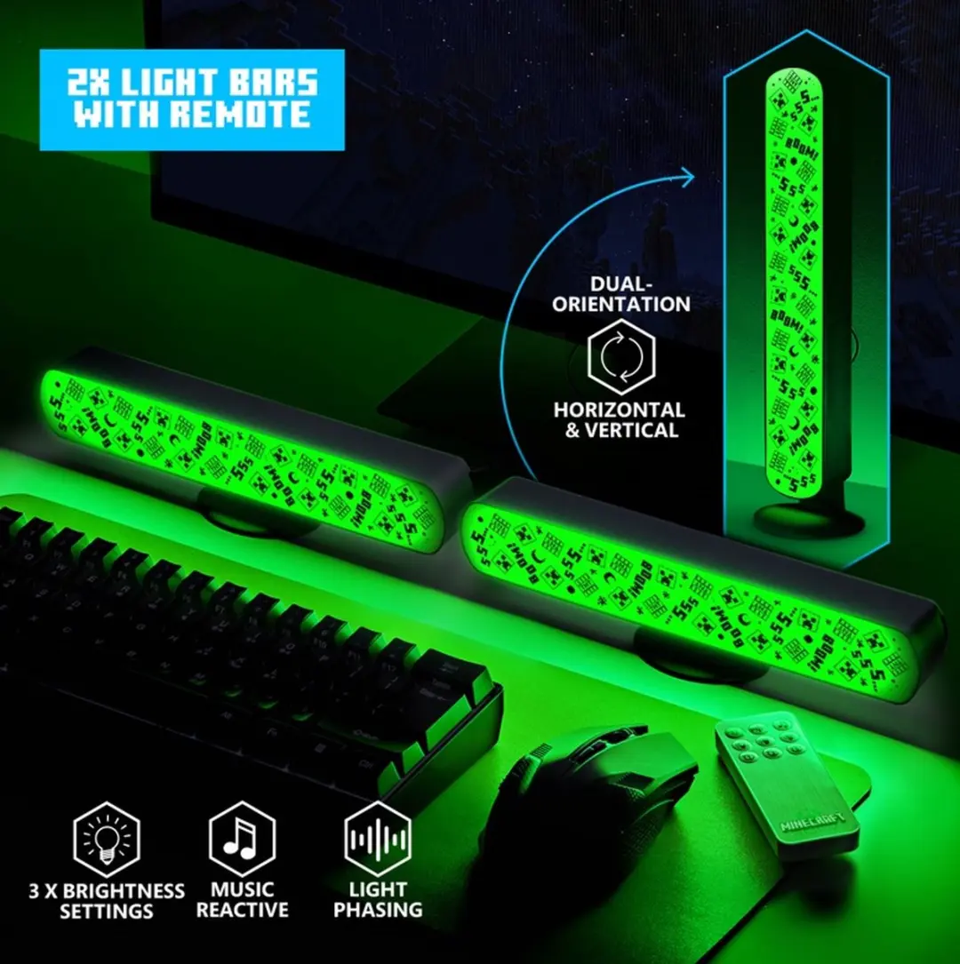 Paladone Minecraft Lichtbalkset 2 Stuks