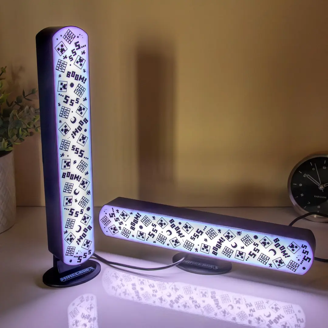 Paladone Minecraft Lichtbalkset 2 Stuks - RGB met Afstandsbediening