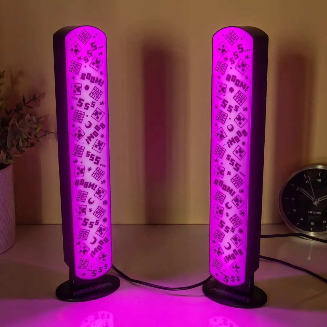 Paladone Minecraft Lichtbalkset 2 Stuks - RGB met Afstandsbediening